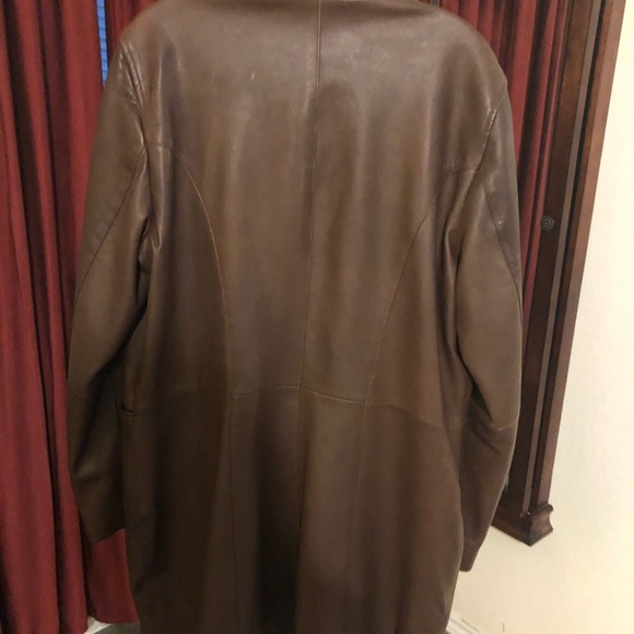 Nicole Miller Genuine Brown Leather Jacket - Picture 2 of 7